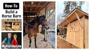 small backyard horse pole barn and shed