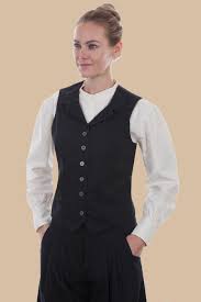 Scully Womens Rangewear Victorian Vest Black