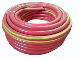 pink rubber water hose pipe