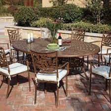 6 Seater Garden Oval Dining Set