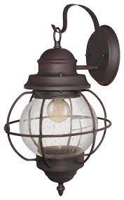outdoor aluminum globe wall lantern