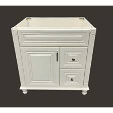 Available in white, espresso and ice grey multi step paint and top coated with a protective moisture resistant finish to prevent peeling material: Buy Antique White Solid Wood Single Bathroom Vanity Base Cabinet 30 W X 21 D X 32 H Right Drawers Online In Kuwait B07k9328qx