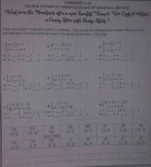 Solve Each System Of Equations Below By