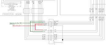 3x s20d rcb 20 circuit and wiring diagram. Fixed Whirlpool Wsf26c3exf01 Side By Side Won T Stop Making Ice After Door Wire Damage Repair Applianceblog Repair Forums
