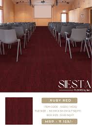 ruby red carpet tile for office