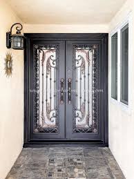 wrought iron or steel french door