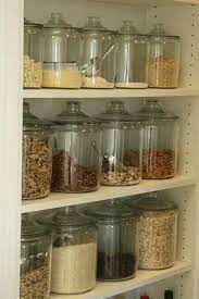 Pantry Food Storage Using Glass