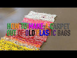 carpet out of old plastic bags
