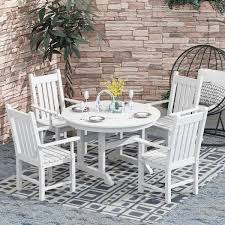 Round Hdpe Plastic Outdoor Dining Table