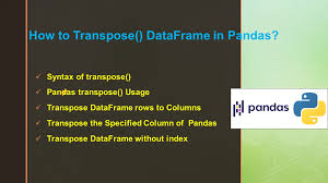 how to transpose dataframe in pandas