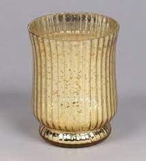 Vase Mercury Glass Shiny Speckled Gold
