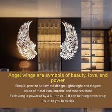 Metal Angel Wings Wall Decor Led Lights