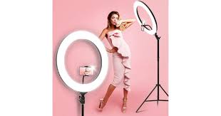 Dick Smith Embellir 19 Led Ring Light With Phone Holder 6500k 5800lm Dimmable Diva Stand Makeup Studio Video Black Bathroom Accessories