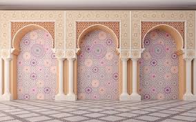 Premium Photo Arabic Wall Design With