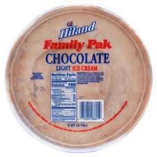 hiland ice cream light chocolate