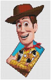 Pdf Cross Stitch Pattern 0007 Woody Toy Story Instant