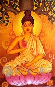 Buddha Painting Canvas Rolled Wall