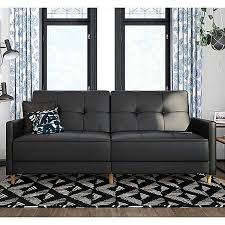 andorra faux leather sofa bed