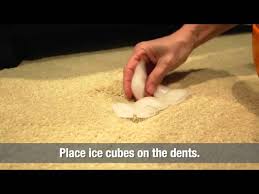 how to fix furniture dents in carpet