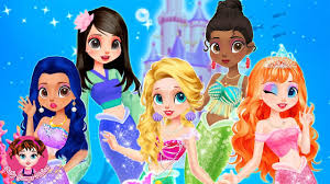 mermaid games princess makeup dress