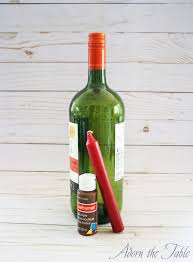 Dripped Wax Wine Bottles For