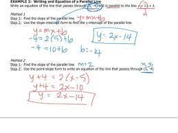 Algebra 4 3 Writing Equations Of