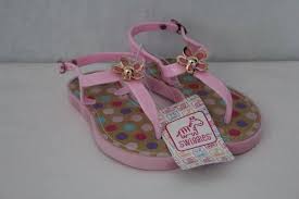 New Toddler Girls Sandals Size 8 Pink Polka Dot Summer