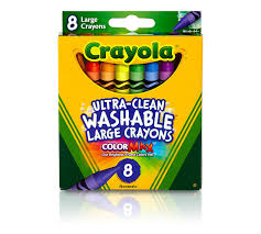 Kids First Large Washable Crayons 8 Ct Crayola