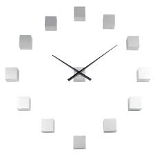 karlsson diy cubic wall clock silver