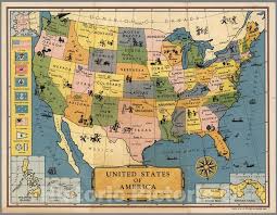 Historic Map United States Of America