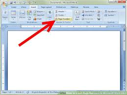 How To Insert Page Numbers In Microsoft Word 2007 4 Steps