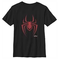* miles morales completely transcends its genre. Boy S Marvel Spider Man Miles Morales Spider Logo T Shirt Target