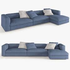 3d model corner sofa semi large size