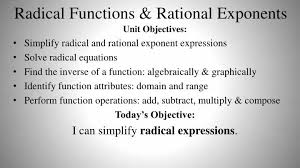 Ppt Radical Functions Amp Rational