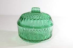 Emerald Green Glass Candy Dish Bowl