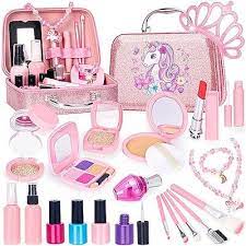 fake makeup toys with cosmetic bag