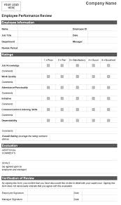 Simple Performance Appraisal Template Format Employee Form Sample     Page   