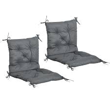 Outsunny Set Of 2 Garden Chair Cushions