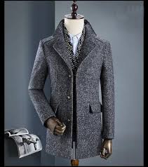 Men S Coat Thick Wool Casual Slim Fit