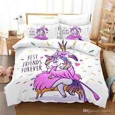 Unicorn Bedding Set 3d Rainbow Horse