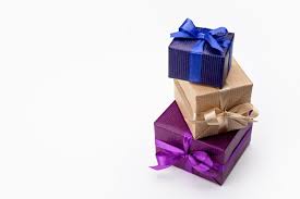 a set of vertical gift boxes in fun