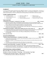 Examples Of Cna Resumes Example Document And Resume