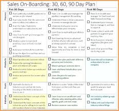 Day Plan Template 60 30 90 For Interview Action Examples