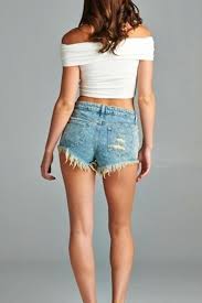 Cello Jeans High Waisted Acid Shorts