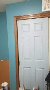 painted interior doors with stained trim