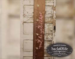 Engraved Wooden Ruler Growth Height Chart The Coldwell