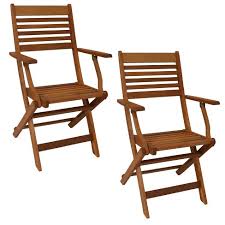 Grand patio garden bistro set, 2 chairs and 1 table, premium steel, easy to fold, folding table chairs for balcony,yard, garden (peacock blue 4.7 out of 5 stars 2,408 £119.98 £ 119. Sunnydaze Meranti Wood With Teak Oil Finish Wooden Folding Patio Lawn Slatted Arm Chairs Set Brown 2pk Target