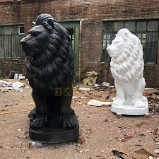 Outdoor Lion Garden Statues Glass Fiber