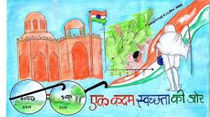 Swachh bharat abhiyan drawing poster. From Kameng To Kanker Paintings By Children Depicting Swachh Bharat Campaign Picture Gallery Others News The Indian Express