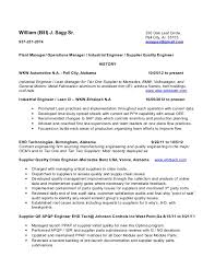 William Sagy Resume Operations Manager Plant Manager Quality Indust